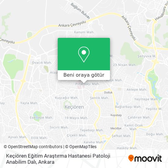 Keçiören Eğitim Araştırma Hastanesi Patoloji Anabilim Dalı harita