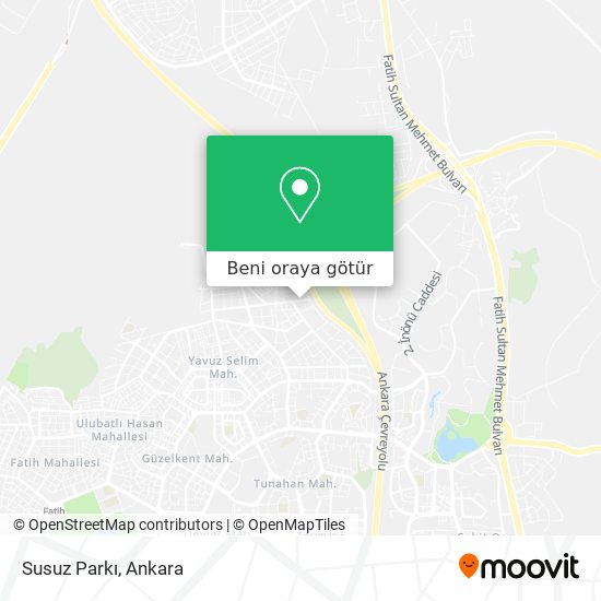 Susuz Parkı harita