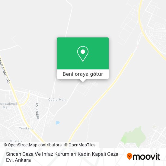 Sincan Ceza Ve Infaz Kurumlari Kadin Kapali Ceza Evi harita