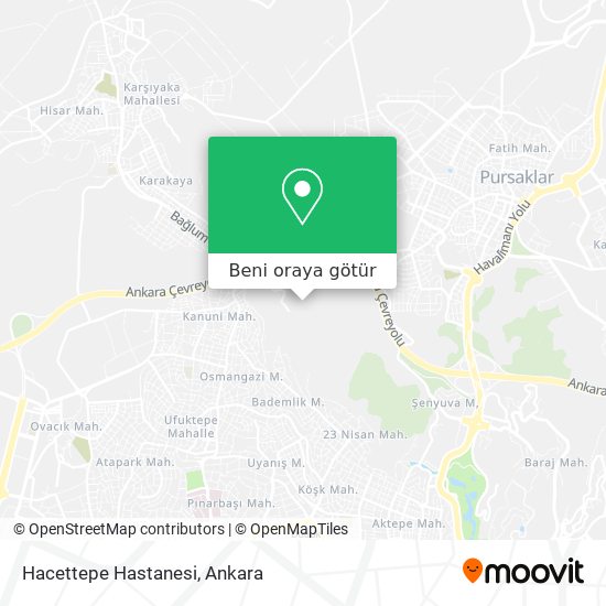 Hacettepe Hastanesi harita