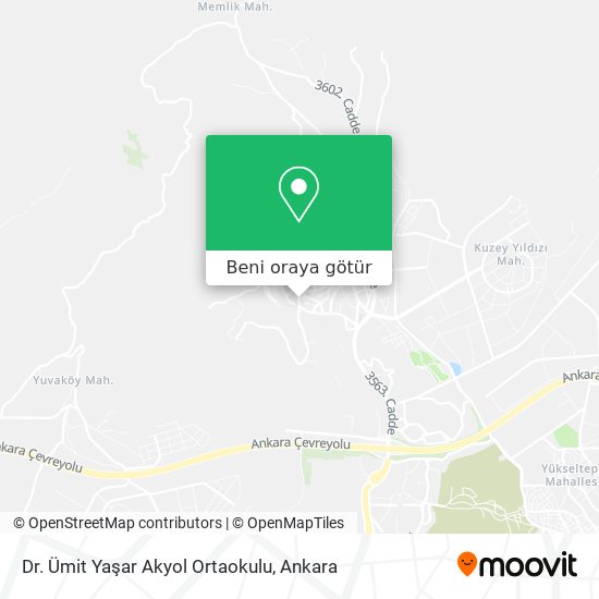 Dr. Ümit Yaşar Akyol Ortaokulu harita