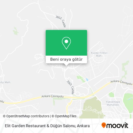 Elit Garden Restaurant & Düğün Salonu harita