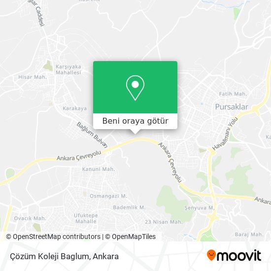 Çözüm Koleji Baglum harita