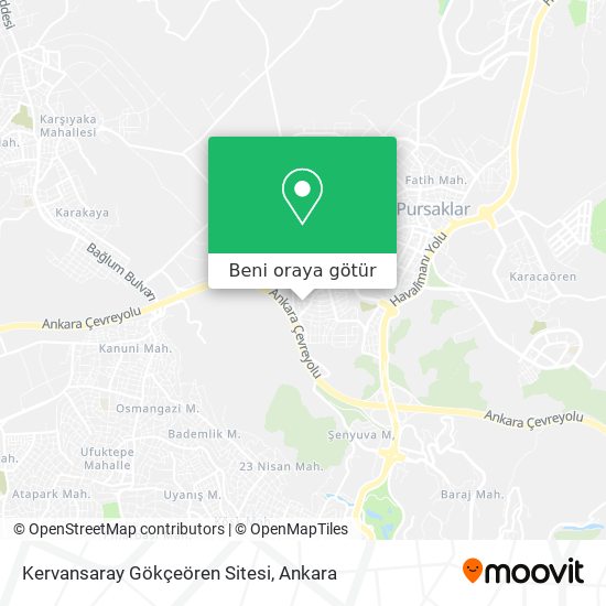 Kervansaray Gökçeören Sitesi harita