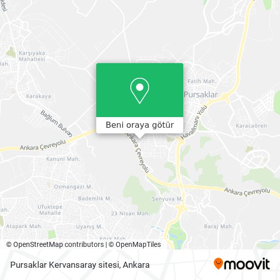 Pursaklar Kervansaray sitesi harita