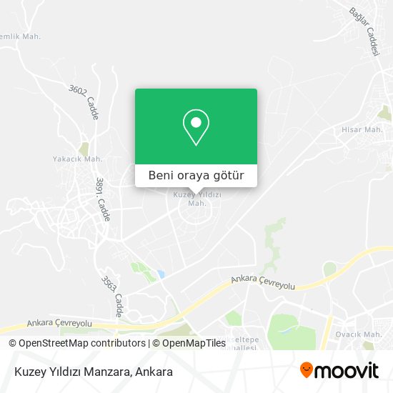 Kuzey Yıldızı Manzara harita