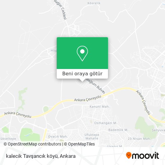 kalecik Tavşancık köyü harita