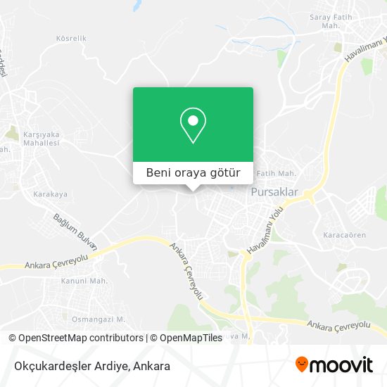 Okçukardeşler Ardiye harita