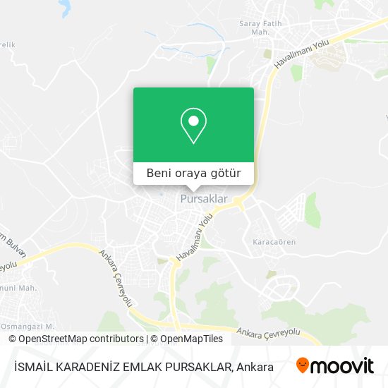 İSMAİL KARADENİZ EMLAK PURSAKLAR harita