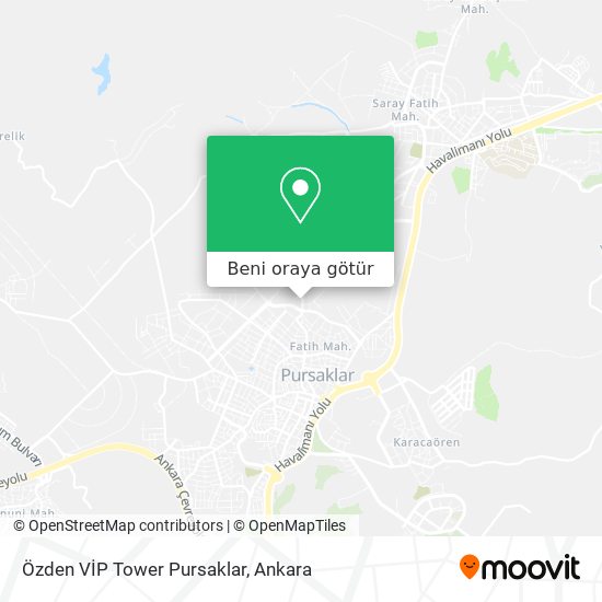 Özden VİP Tower Pursaklar harita