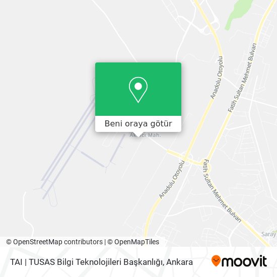 TAI | TUSAS Bilgi Teknolojileri Başkanlığı harita