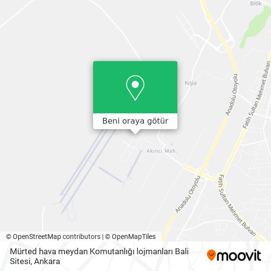 Mürted hava meydan Komutanlığı lojmanları Bali Sitesi harita