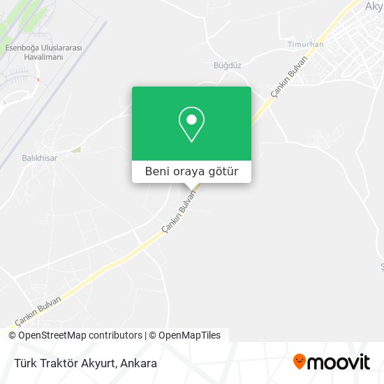 Türk Traktör Akyurt harita