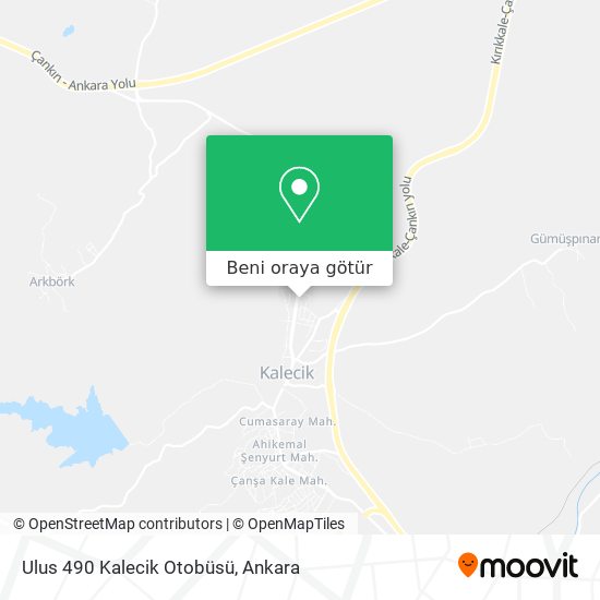 Ulus 490 Kalecik Otobüsü harita