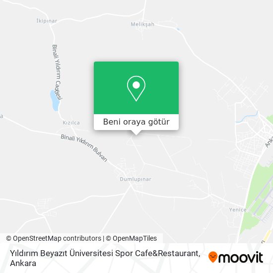 Yıldırım Beyazıt Üniversitesi Spor Cafe&Restaurant harita