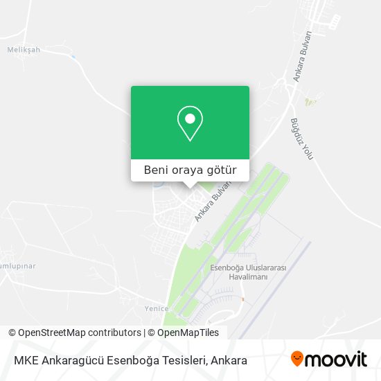 MKE Ankaragücü Esenboğa Tesisleri harita