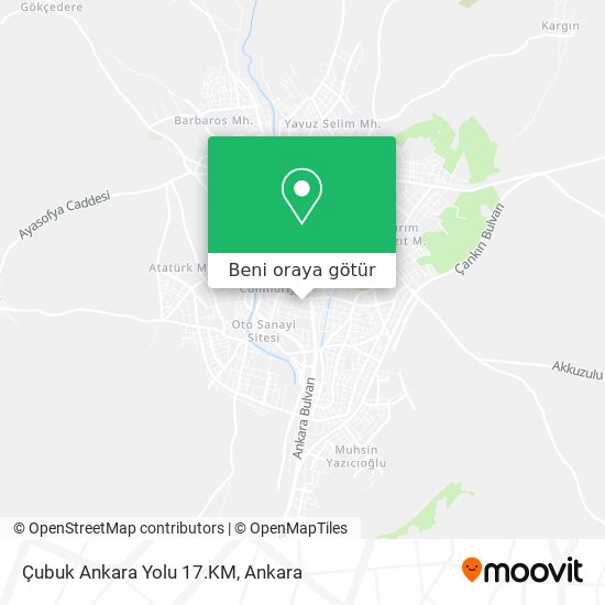 Çubuk Ankara Yolu 17.KM harita