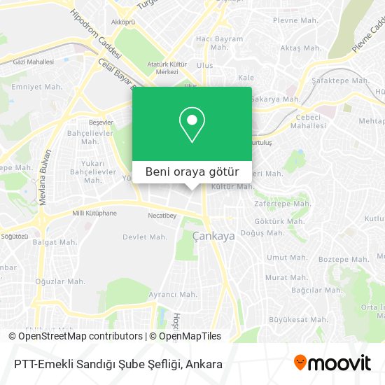 PTT-Emekli Sandığı Şube Şefliği harita