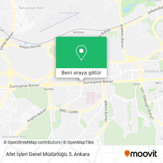 Afet İşleri Genel Müdürlüğü, 5 harita