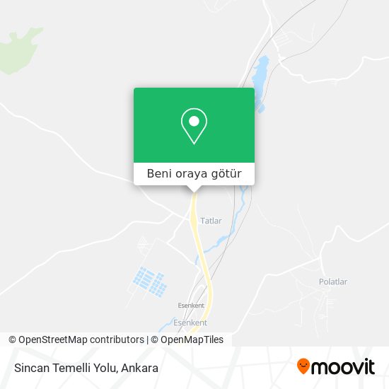 Sincan Temelli Yolu harita