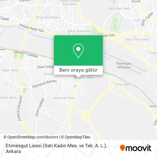 Etimesgut Lisesi (Satı Kadın Mes. ve Tek. A. L.) harita