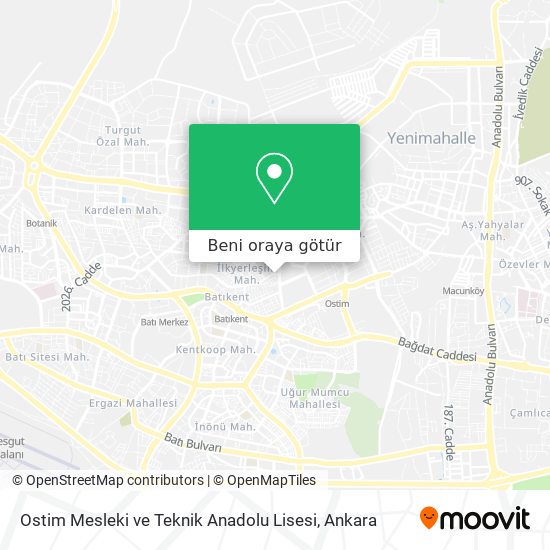 Ostim Mesleki ve Teknik Anadolu Lisesi harita