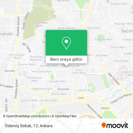 Ödemiş Sokak, 12 harita