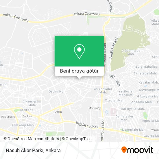 Nasuh Akar Parkı harita