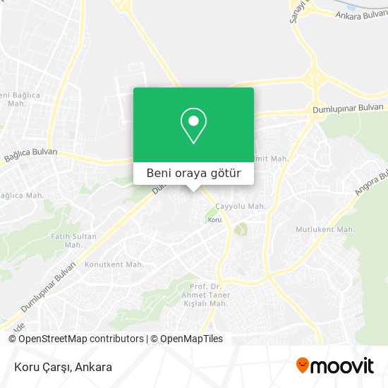 Koru Çarşı harita