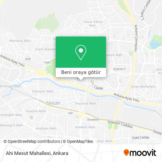 Ahi Mesut Mahallesi harita