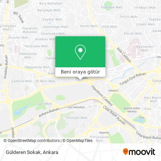 Gülderen Sokak harita