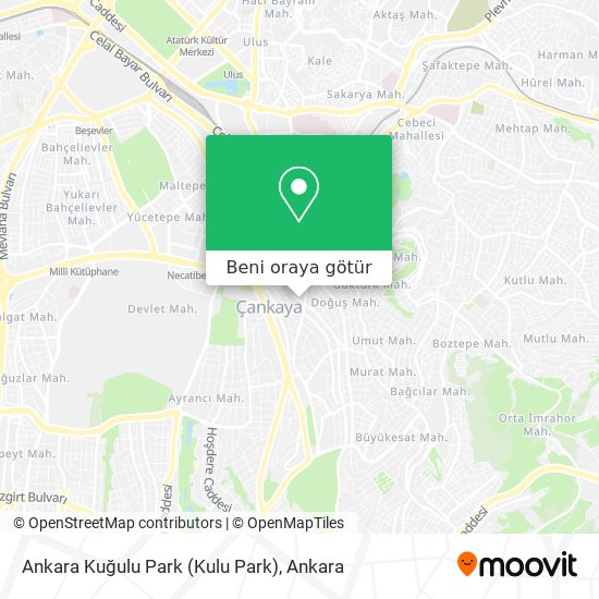 Ankara Kuğulu Park (Kulu Park) harita