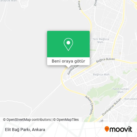 Elit Bağ Parkı harita