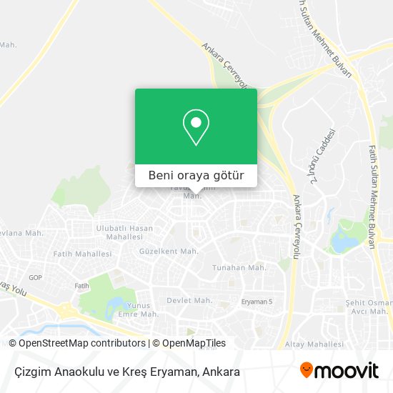 Çizgim Anaokulu ve Kreş Eryaman harita