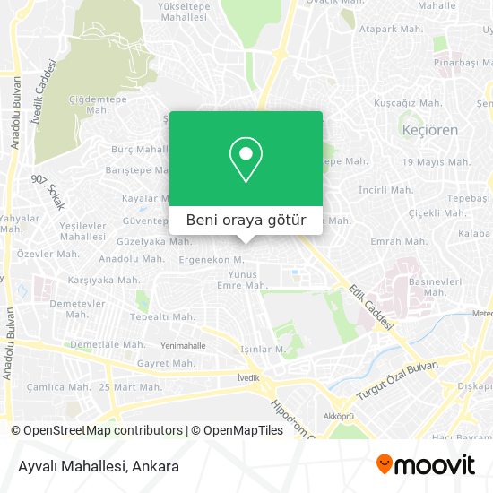 Ayvalı Mahallesi harita