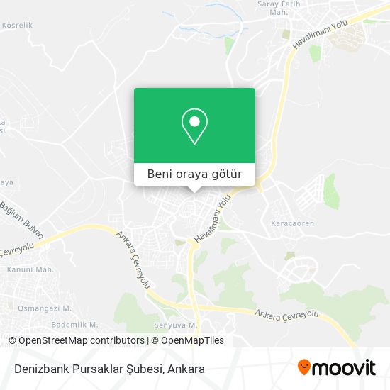 Denizbank Pursaklar Şubesi harita