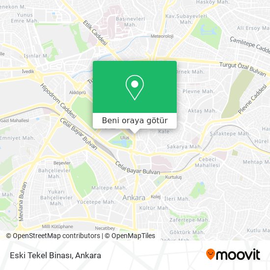 Eski Tekel Binası harita