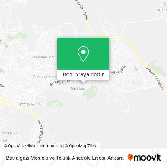 Battalgazi Mesleki ve Teknik Anadolu Lisesi harita