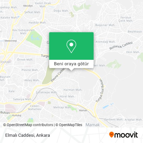 Elmalı Caddesi harita