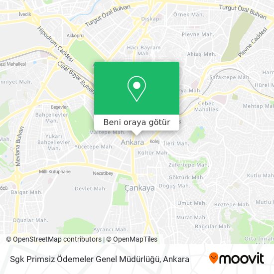 Sgk Primsiz Ödemeler Genel Müdürlüğü harita