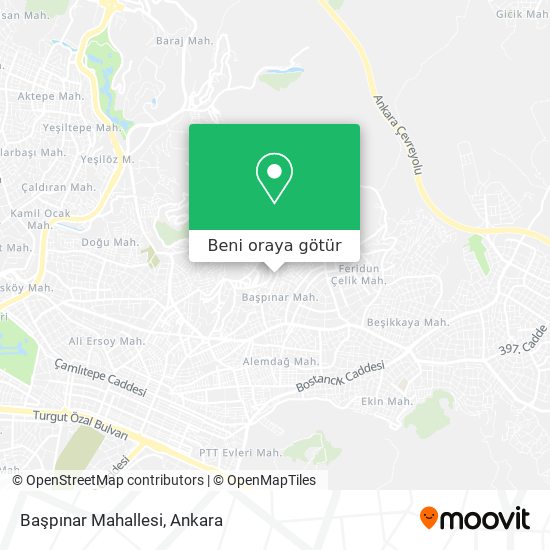 Başpınar Mahallesi harita