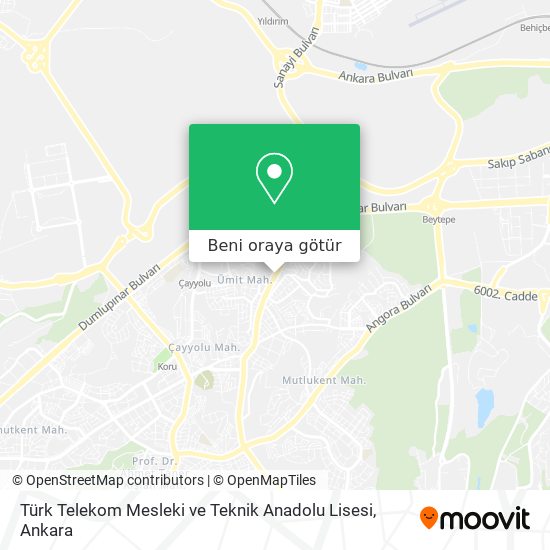 Türk Telekom Mesleki ve Teknik Anadolu Lisesi harita