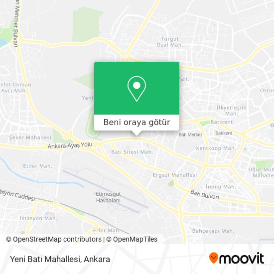 Yeni Batı Mahallesi harita