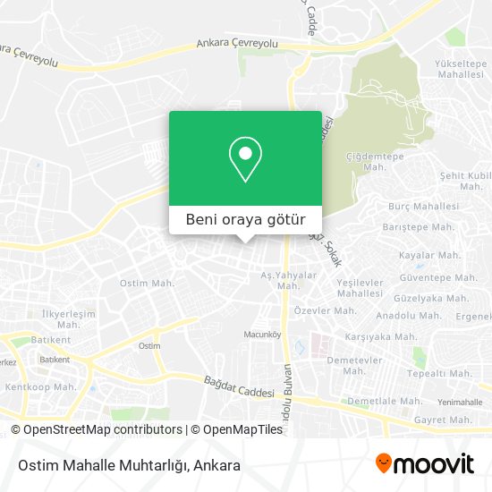 Ostim Mahalle Muhtarlığı harita