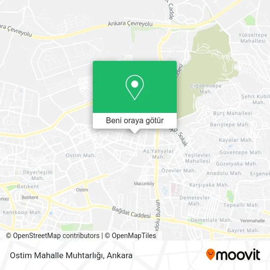 Ostim Mahalle Muhtarlığı harita