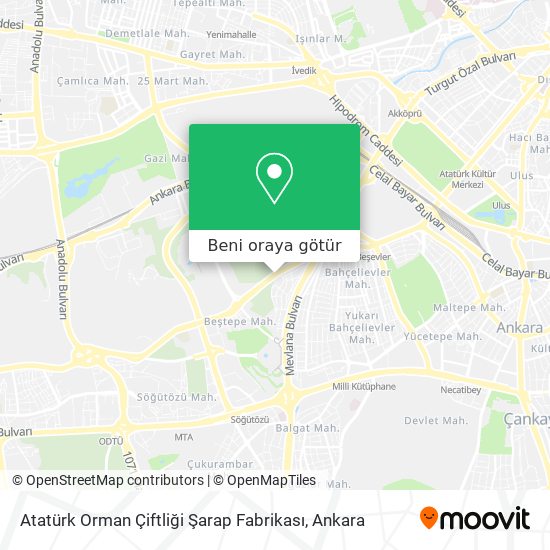 Atatürk Orman Çiftliği Şarap Fabrikası harita