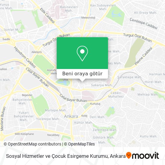 Sosyal Hizmetler ve Çocuk Esirgeme Kurumu harita