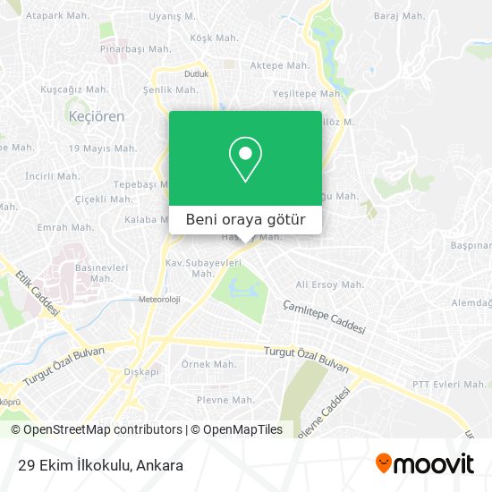 29 Ekim İlkokulu harita