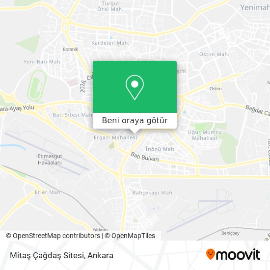 Mitaş Çağdaş Sitesi harita