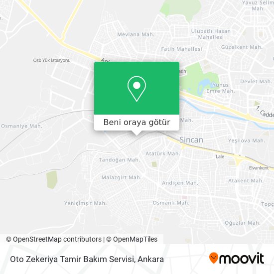 Oto Zekeriya Tamir Bakım Servisi harita